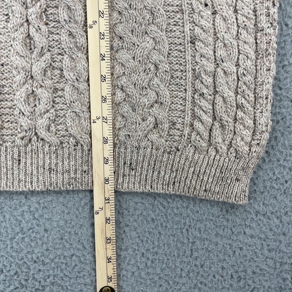 Carraig Donn Ireland Mens XXL Cable Knit 100% Wool 1/4 Zip Fisherman Sweater NWT - Picture 13 of 14